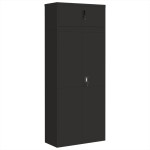 vidaXL Fișet, negru, 90x40x220 cm, oțel vidaXL Fișet, negru, 90x40x220 cm, oțel