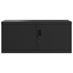 vidaXL Fișet, negru, 90x40x220 cm, oțel vidaXL Fișet, negru, 90x40x220 cm, oțel