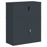 vidaXL Fișet, antracit, 90x40x110 cm, oțel vidaXL Fișet, antracit, 90x40x110 cm, oțel