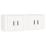 vidaXL Dulapuri TV montate pe perete, 2 buc., alb, 57x34,5x40 cm vidaXL Dulapuri TV montate pe perete, 2 buc., alb, 57x34,5x40 cm