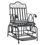 vidaXL Bancă glisantă, negru, 61 cm, oțel vidaXL Bancă glisantă, negru, 61 cm, oțel