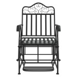 vidaXL Bancă glisantă, negru, 61 cm, oțel vidaXL Bancă glisantă, negru, 61 cm, oțel