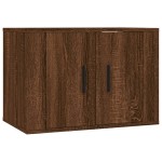 vidaXL Dulapuri TV de perete, 2 buc., stejar maro, 57x34,5x40 cm