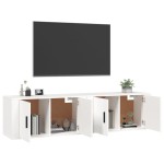 vidaXL Dulapuri TV montate pe perete, 2 buc., alb, 80x34,5x40 cm vidaXL Dulapuri TV montate pe perete, 2 buc., alb, 80x34,5x40 cm