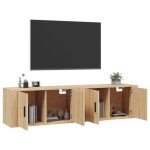 vidaXL Dulapuri TV montate pe perete 2 buc stejar sonoma 80x34,5x40 cm