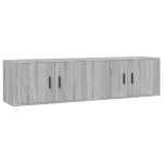 vidaXL Dulapuri TV montate pe perete 2 buc., gri sonoma, 80x34,5x40 cm