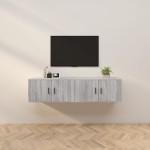 vidaXL Dulapuri TV montate pe perete 2 buc., gri sonoma, 80x34,5x40 cm