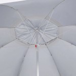 vidaXL Umbrelă soare de plajă cu pereți laterali, nisipiu, 215 cm vidaXL Umbrelă soare de plajă cu pereți laterali, nisipiu, 215 cm
