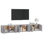 vidaXL Dulapuri TV montate pe perete, 3 buc., gri sonoma, 80x34,5x40cm