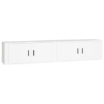 vidaXL Dulapuri TV montate pe perete, 2 buc., alb, 100x34,5x40 cm vidaXL Dulapuri TV montate pe perete, 2 buc., alb, 100x34,5x40 cm