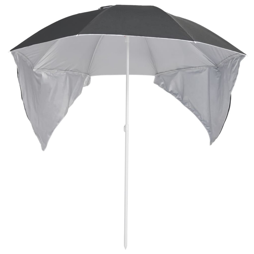 vidaXL Umbrelă de soare de plajă cu pereți laterali, antracit, 215 cm