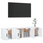 vidaXL Set comodă TV, 3 piese, alb, lemn prelucrat vidaXL Set comodă TV, 3 piese, alb, lemn prelucrat