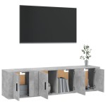 vidaXL Set dulapuri TV, 3 piese, gri beton, lemn prelucrat vidaXL Set dulapuri TV, 3 piese, gri beton, lemn prelucrat