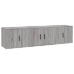 vidaXL Set dulap TV, 3 piese, gri sonoma, lemn prelucrat vidaXL Set dulap TV, 3 piese, gri sonoma, lemn prelucrat