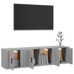 vidaXL Set dulap TV, 3 piese, gri sonoma, lemn prelucrat vidaXL Set dulap TV, 3 piese, gri sonoma, lemn prelucrat
