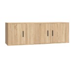 vidaXL Set dulap TV, 2 piese, stejar sonoma, lemn prelucrat vidaXL Set dulap TV, 2 piese, stejar sonoma, lemn prelucrat