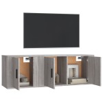 vidaXL Set dulapuri TV, 2 piese, gri sonoma, lemn prelucrat vidaXL Set dulapuri TV, 2 piese, gri sonoma, lemn prelucrat