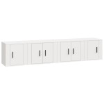 vidaXL Set dulap TV, 4 piese, alb, lemn prelucrat vidaXL Set dulap TV, 4 piese, alb, lemn prelucrat