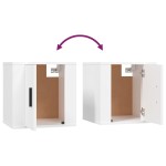vidaXL Set dulap TV, 4 piese, alb, lemn prelucrat vidaXL Set dulap TV, 4 piese, alb, lemn prelucrat
