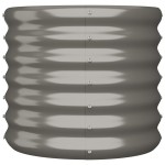 vidaXL Jardinieră grădină gri 40x40x36 cm oțel galvanizat