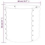 vidaXL Jardinieră grădină gri 40x40x36 cm oțel galvanizat