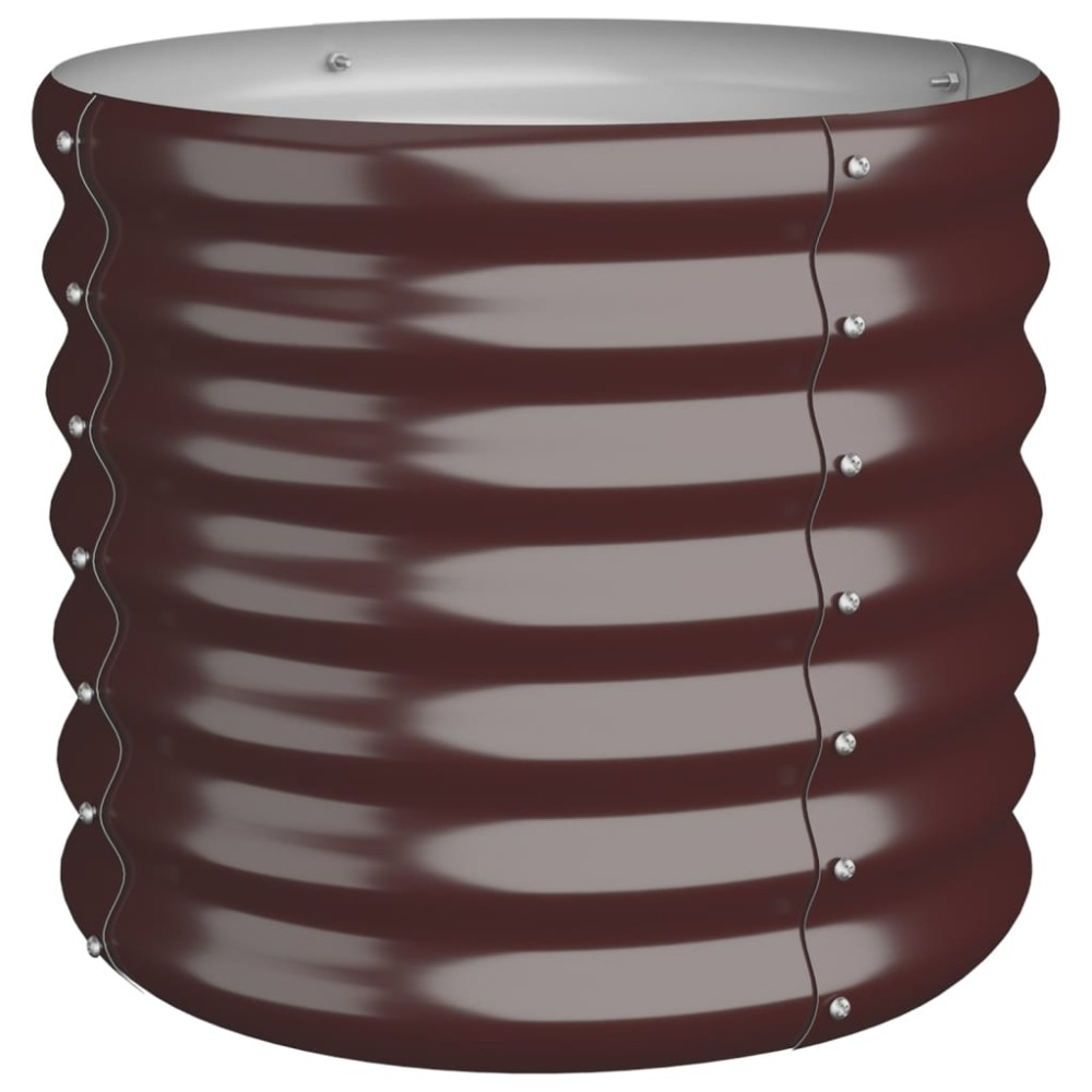 vidaXL Jardinieră grădină maro 40x40x36 cm oțel vopsit electrostatic