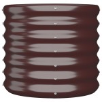 vidaXL Jardinieră grădină maro 40x40x36 cm oțel galvanizat
