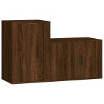 vidaXL Set dulapuri TV, 2 piese, stejar maro, lemn prelucrat vidaXL Set dulapuri TV, 2 piese, stejar maro, lemn prelucrat