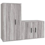 vidaXL Set dulapuri TV, 2 piese, gri sonoma, lemn prelucrat vidaXL Set dulapuri TV, 2 piese, gri sonoma, lemn prelucrat