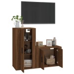 vidaXL Set dulapuri TV, 2 piese, stejar maro, lemn prelucrat vidaXL Set dulapuri TV, 2 piese, stejar maro, lemn prelucrat