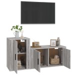 vidaXL Set dulapuri TV, 2 piese, gri sonoma, lemn prelucrat vidaXL Set dulapuri TV, 2 piese, gri sonoma, lemn prelucrat