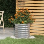 vidaXL Jardinieră argintiu 40x40x36 cm oțel galvanizat
