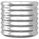 vidaXL Jardinieră argintiu 40x40x36 cm oțel galvanizat