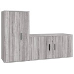 vidaXL Set dulapuri TV, 2 piese, gri sonoma, lemn prelucrat vidaXL Set dulapuri TV, 2 piese, gri sonoma, lemn prelucrat