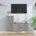 vidaXL Set dulapuri TV, 2 piese, gri sonoma, lemn prelucrat vidaXL Set dulapuri TV, 2 piese, gri sonoma, lemn prelucrat