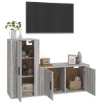 vidaXL Set dulapuri TV, 2 piese, gri sonoma, lemn prelucrat vidaXL Set dulapuri TV, 2 piese, gri sonoma, lemn prelucrat
