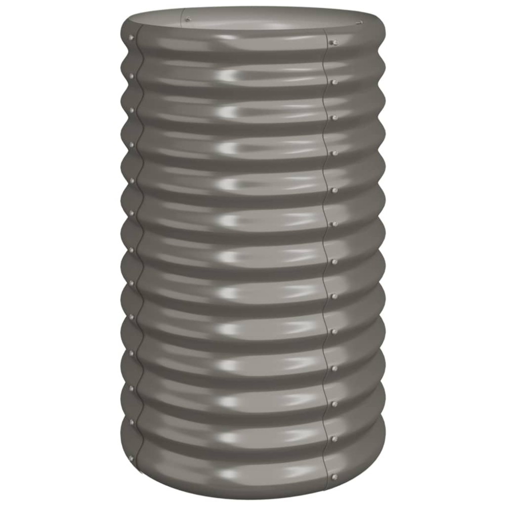 vidaXL Jardinieră grădină gri 40x40x68 cm oțel galvanizat
