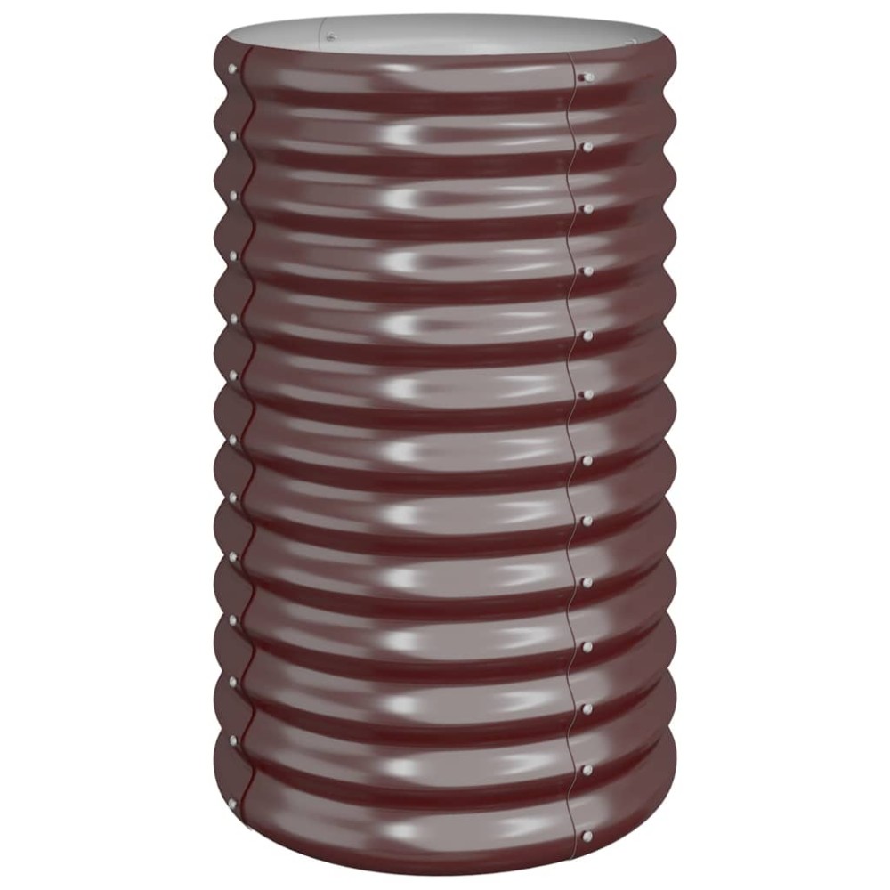 vidaXL Jardinieră grădină maro 40x40x68 cm oțel vopsit electrostatic