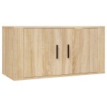 vidaXL Set dulap TV, 3 piese, stejar sonoma, lemn prelucrat vidaXL Set dulap TV, 3 piese, stejar sonoma, lemn prelucrat