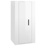 vidaXL Set dulap TV, 4 piese, alb extralucios, lemn prelucrat vidaXL Set dulap TV, 4 piese, alb extralucios, lemn prelucrat
