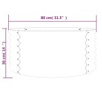 vidaXL Jardinieră antracit 80x80x36 cm oțel galvanizat
