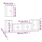 vidaXL Set dulapuri TV, 5 piese, stejar maro, lemn prelucrat vidaXL Set dulapuri TV, 5 piese, stejar maro, lemn prelucrat