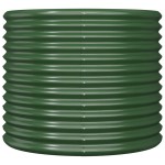 vidaXL Jardinieră grădină verde 80x80x68 cm oțel galvanizat