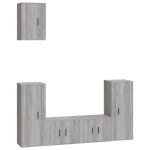 vidaXL Set dulapuri TV, 5 piese, gri sonoma, lemn prelucrat vidaXL Set dulapuri TV, 5 piese, gri sonoma, lemn prelucrat