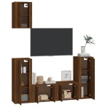 vidaXL Set dulapuri TV, 5 piese, stejar maro, lemn prelucrat vidaXL Set dulapuri TV, 5 piese, stejar maro, lemn prelucrat