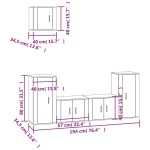 vidaXL Set dulap TV, 5 piese, alb extralucios, lemn prelucrat vidaXL Set dulap TV, 5 piese, alb extralucios, lemn prelucrat