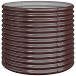vidaXL Jardinieră grădină maro 80x80x68 cm oțel galvanizat