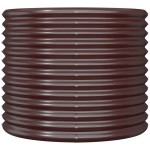 vidaXL Jardinieră grădină maro 80x80x68 cm oțel galvanizat