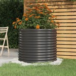 vidaXL Jardinieră antracit 80x80x68 cm oțel galvanizat
