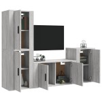 vidaXL Set dulapuri TV, 4 piese, gri sonoma, lemn prelucrat vidaXL Set dulapuri TV, 4 piese, gri sonoma, lemn prelucrat